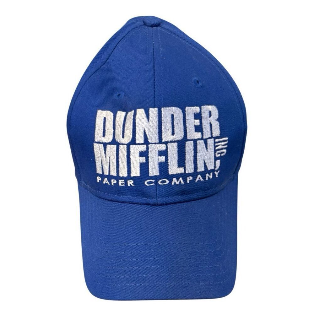 Dunder Mifflin Ball Cap Adjustable Royal Blue The Office Iconic Michael Scott